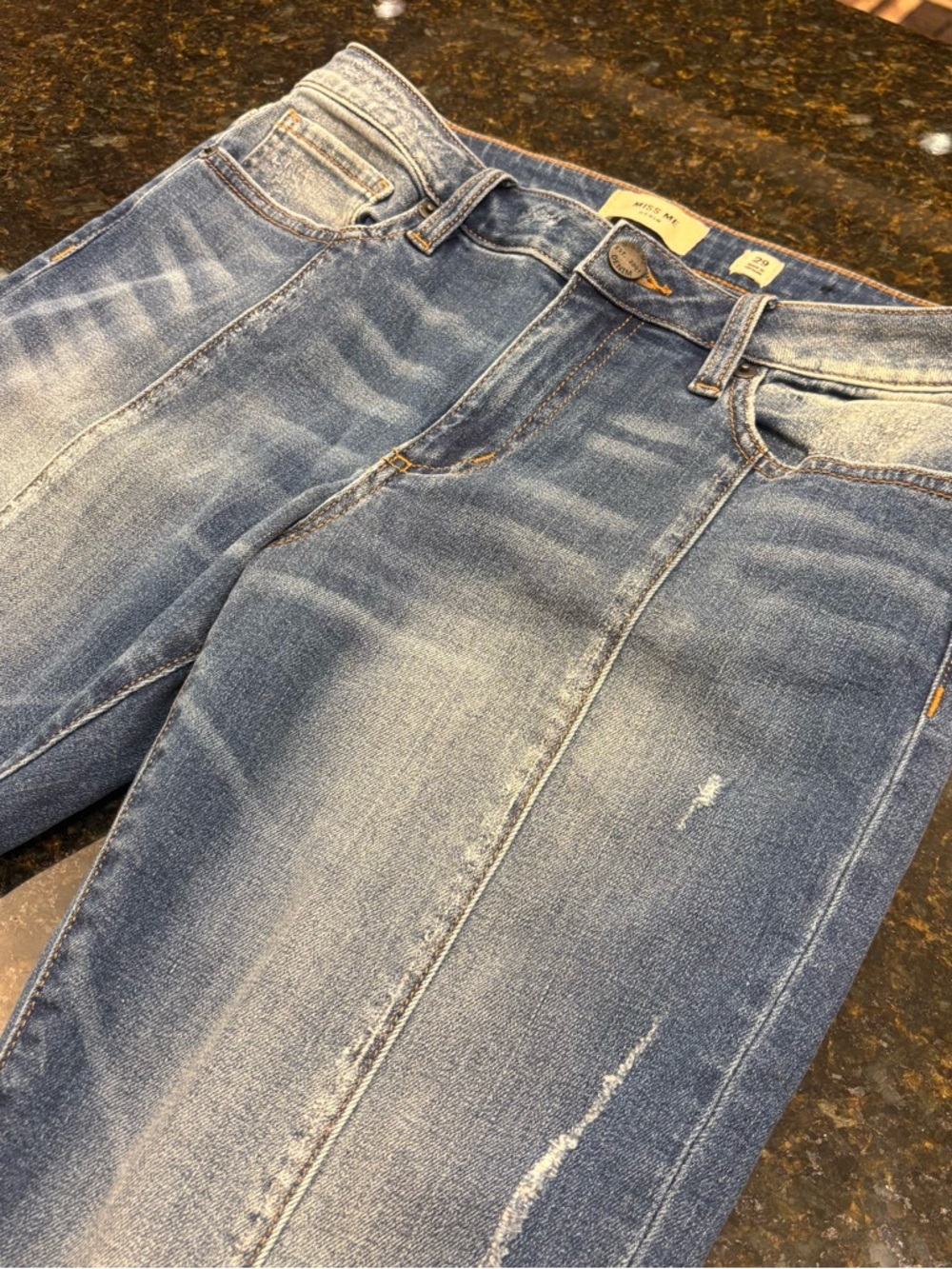 Miss Me Slim Distressed Light Blue Skinny Jeans - Picture 2 of 5
